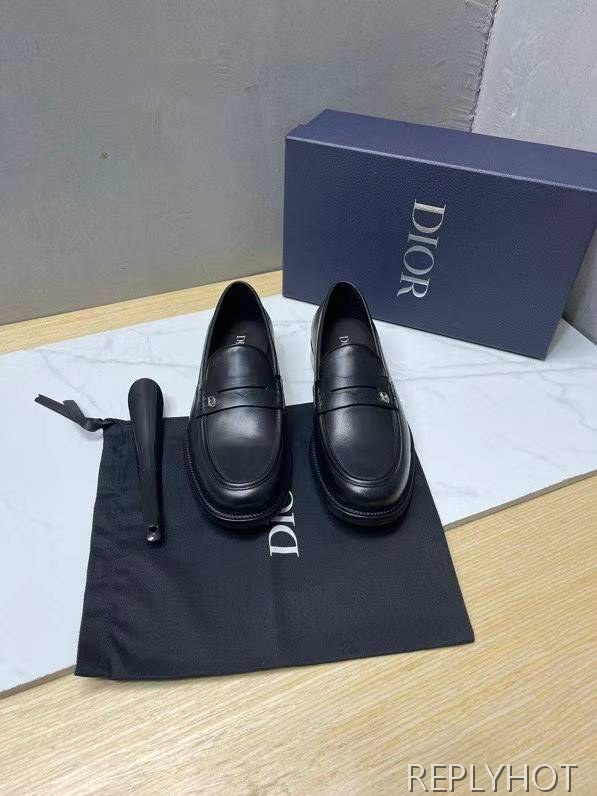 디올 2023 Granville 로고와펜 페니 로퍼 구두 신발 스니커즈