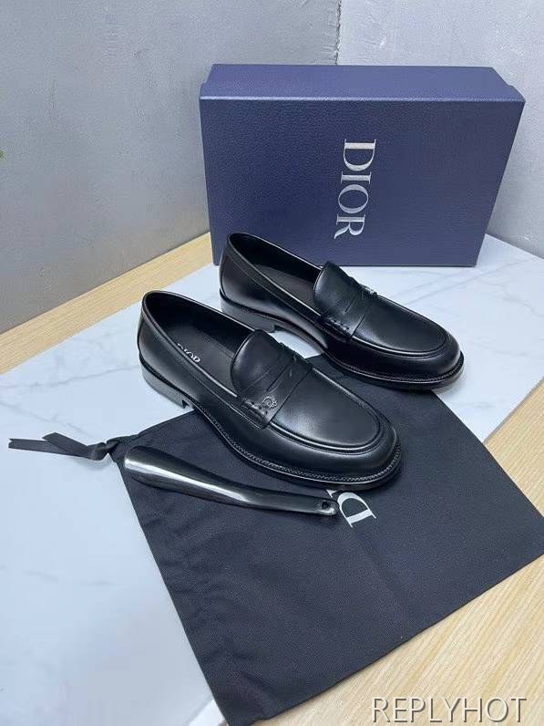 디올 2023 Granville 로고와펜 페니 로퍼 구두 신발 스니커즈