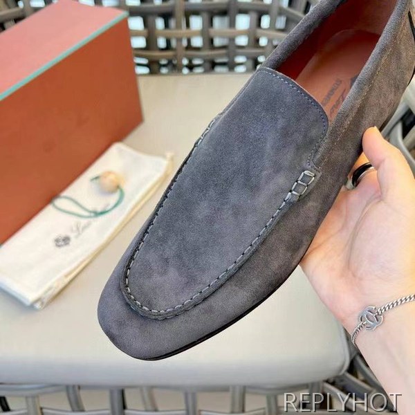 로로피아나 2023 스웨이드 로퍼 구두 스니커즈 신발