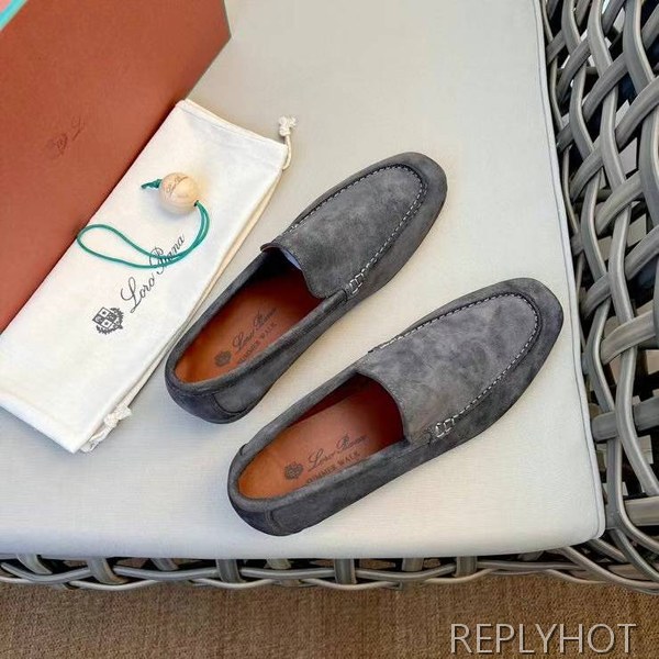 로로피아나 2023 스웨이드 로퍼 구두 스니커즈 신발