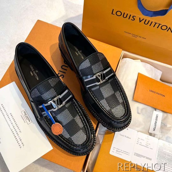 루이비통 2023 MAJOR 자이언트 다미에 로퍼 구두 스니커즈 신발