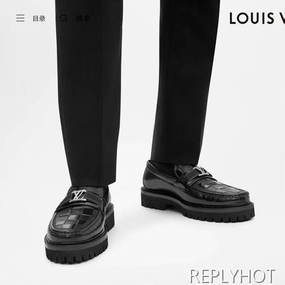 루이비통 2023 MAJOR 엠보 다미에 로퍼 구두 스니커즈 신발