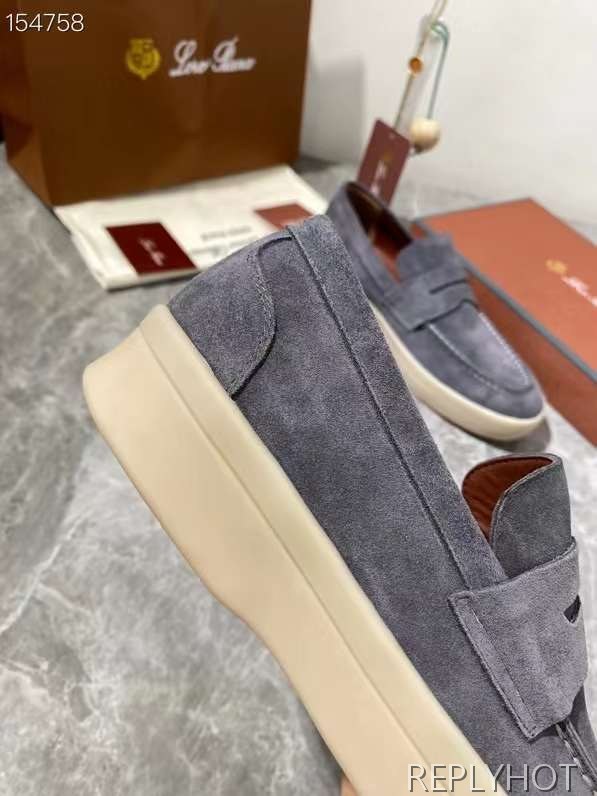 로로피아나 2023 스웨이드 페니 로퍼 스니커즈 신발 구두