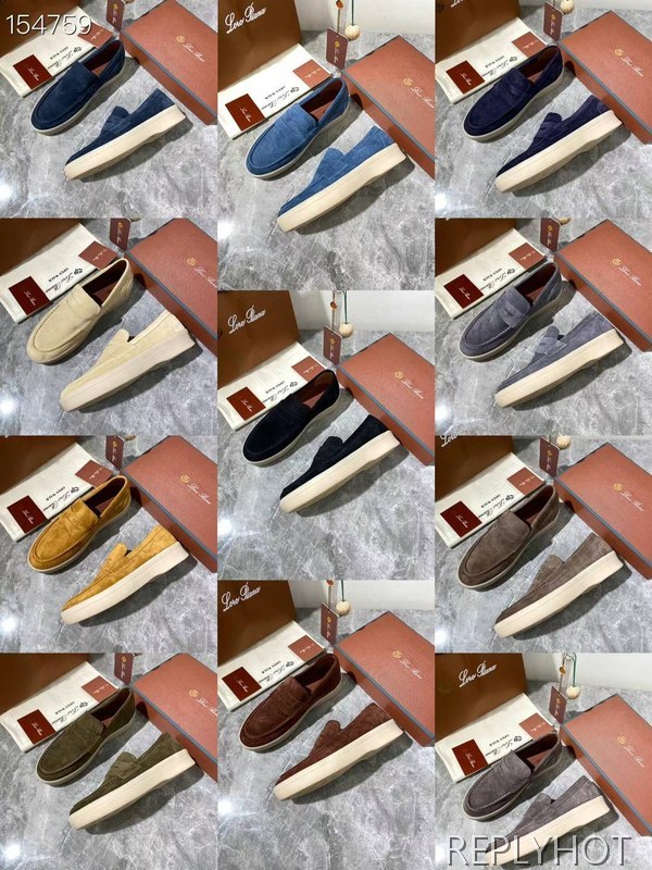 로로피아나 2023 스웨이드 페니 로퍼 스니커즈 신발 구두