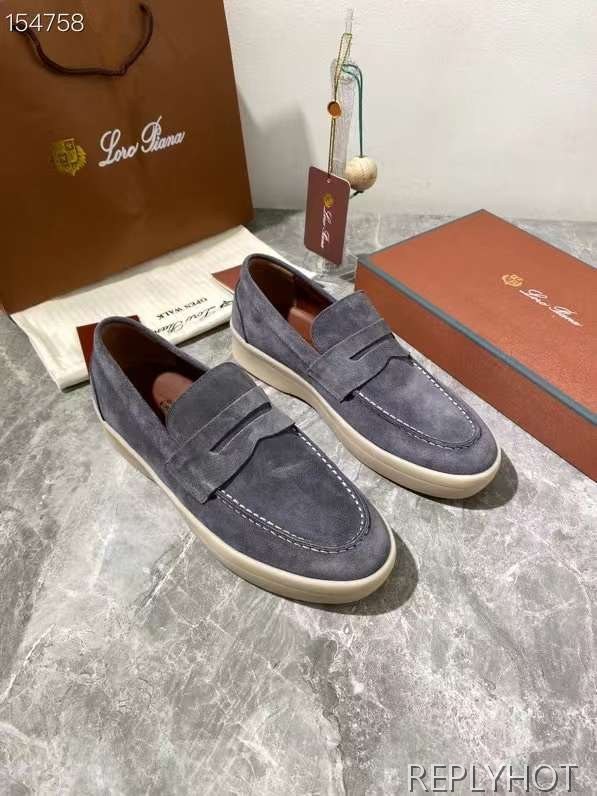 로로피아나 2023 스웨이드 페니 로퍼 스니커즈 신발 구두