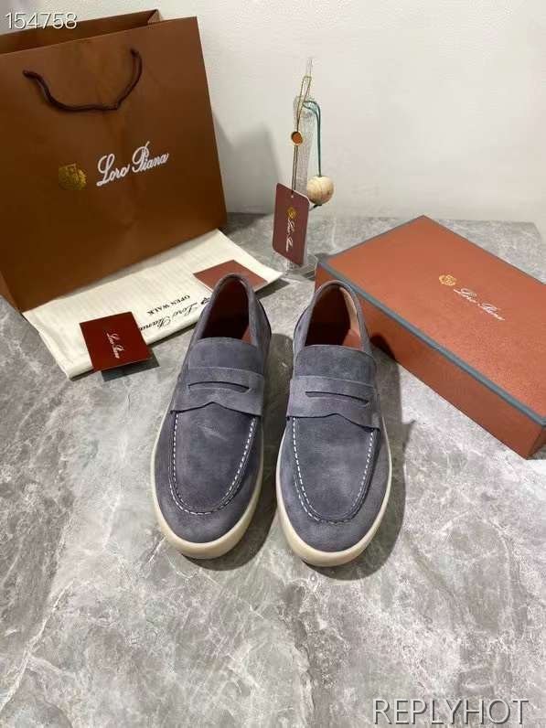로로피아나 2023 스웨이드 페니 로퍼 스니커즈 신발 구두