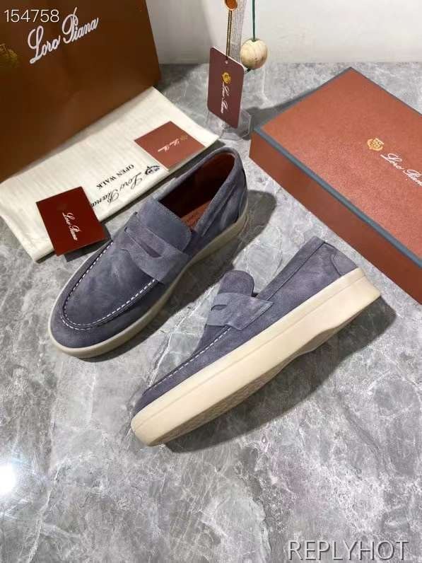 로로피아나 2023 스웨이드 페니 로퍼 스니커즈 신발 구두