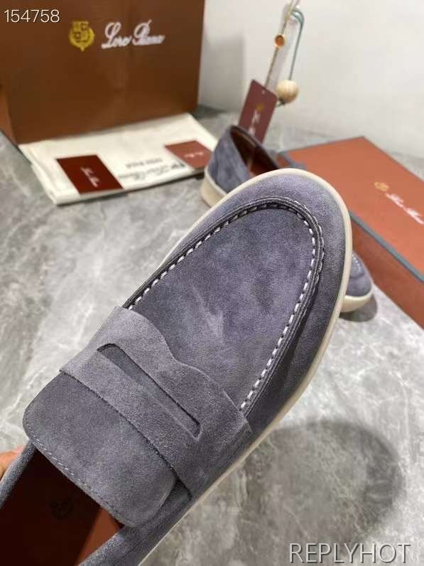 로로피아나 2023 스웨이드 페니 로퍼 스니커즈 신발 구두