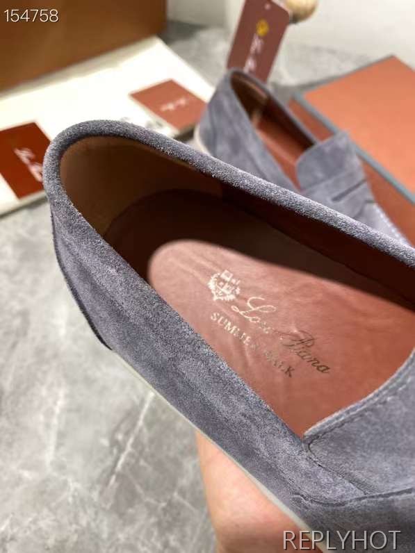 로로피아나 2023 스웨이드 페니 로퍼 스니커즈 신발 구두