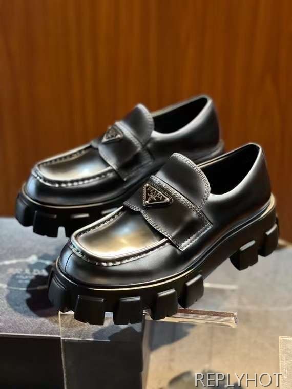 프라다 2023 모놀리스 워싱 스틸사피아노 와펜 로퍼 구두 신발 스니커즈