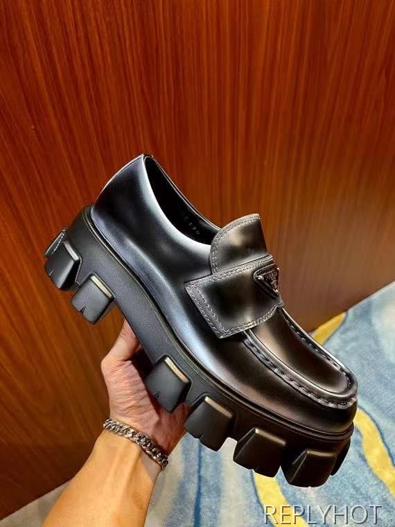 프라다 2023 모놀리스 워싱 스틸사피아노 와펜 로퍼 구두 신발 스니커즈