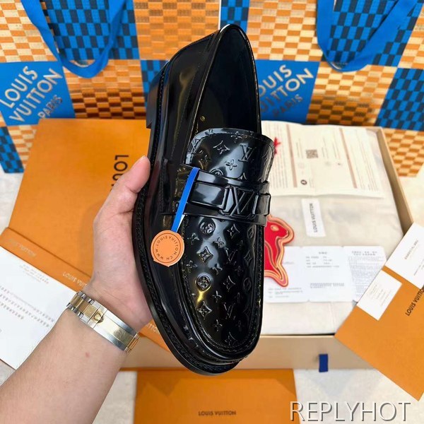 루이비통 2023 MAJOR 마이크로모노그램 패턴 로퍼 구두 더비 신발