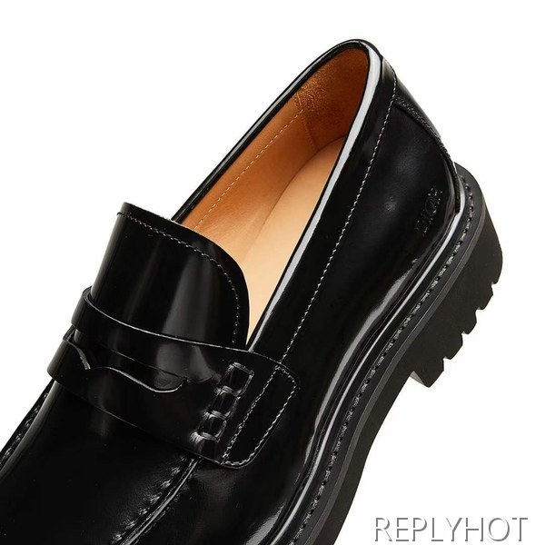 디올 2023 에나멜 로고 페니 오버솔 더비 슈즈 로퍼 구두 신발