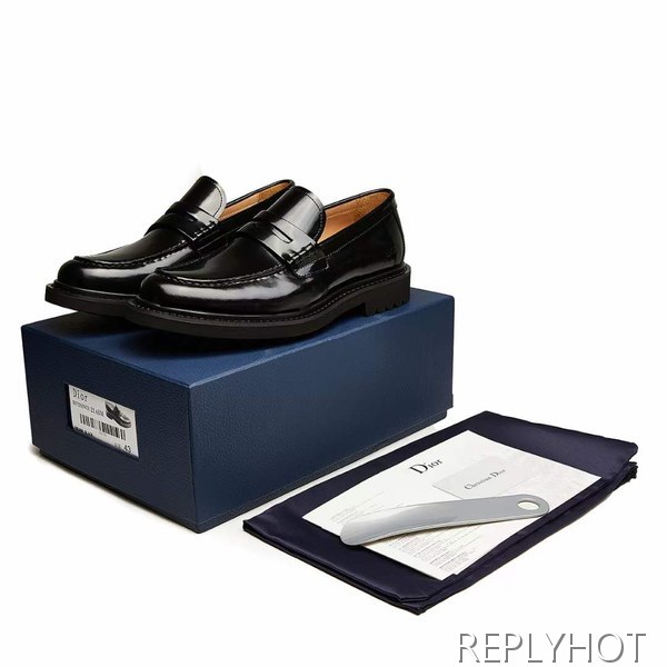 디올 2023 에나멜 로고 페니 오버솔 더비 슈즈 로퍼 구두 신발