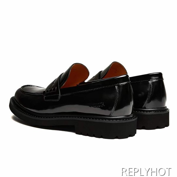 디올 2023 에나멜 로고 페니 오버솔 더비 슈즈 로퍼 구두 신발