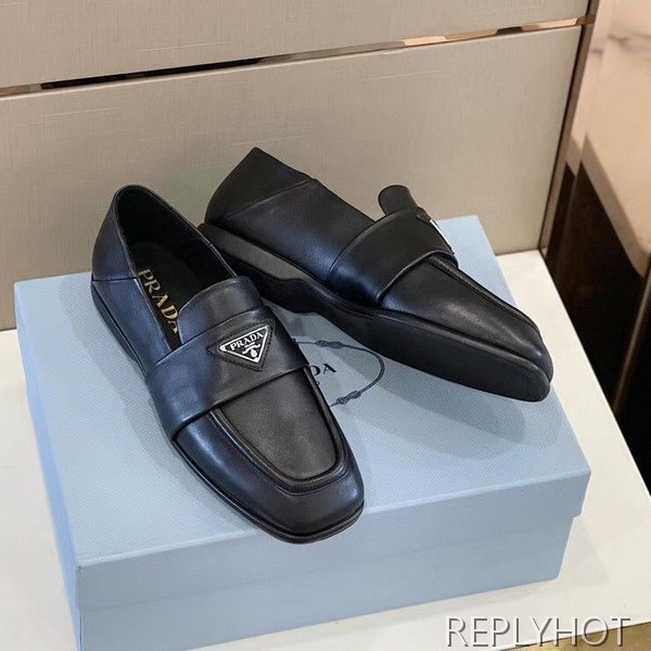 프라다 2023 스틸 사피아노 와펜 스트랩 페니 로퍼 구두 신발