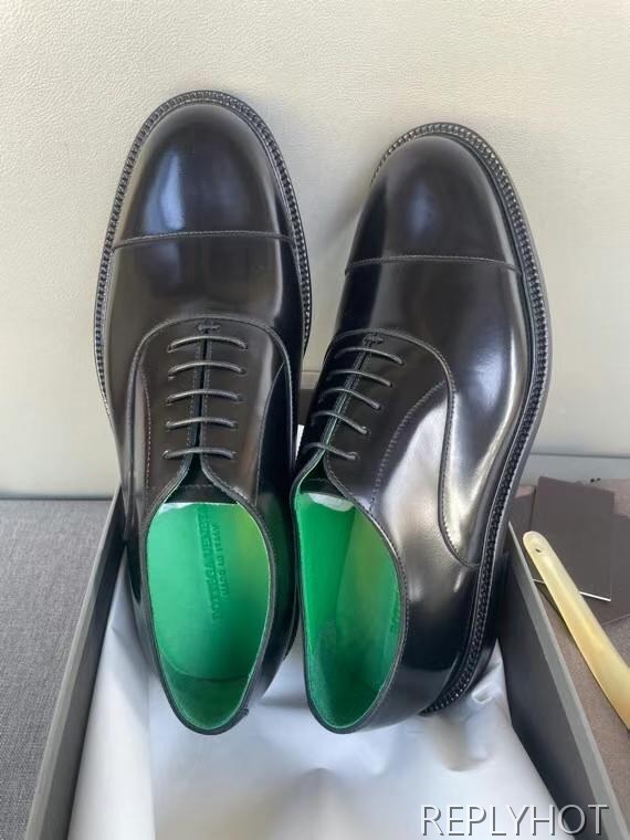 보테가베네타 2023 그린 인사이드 옥스포드 레이스업 슈즈 구두 로퍼 신발
