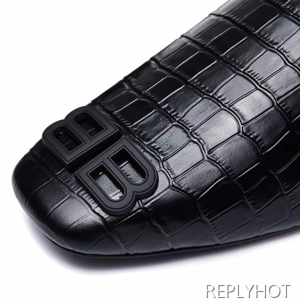 발렌시아가 2023 크로커다일 패턴 BB오브제 뮬 샌들 슬리퍼 블로퍼 신발