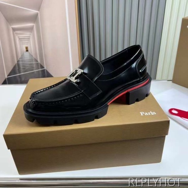 크리스찬 루부탱 2022 CL 로고 와펜 레이스 더비 슈즈 구두 신발