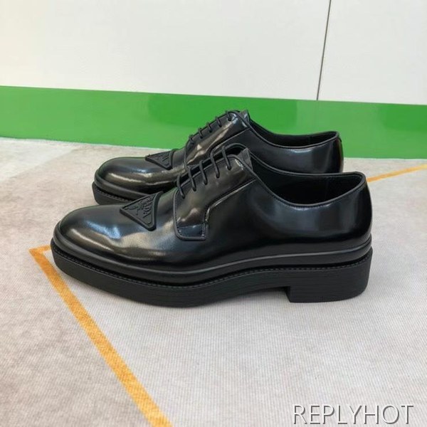 프라다 2022 사피아노 와펜 더비 슈즈 구두 신발