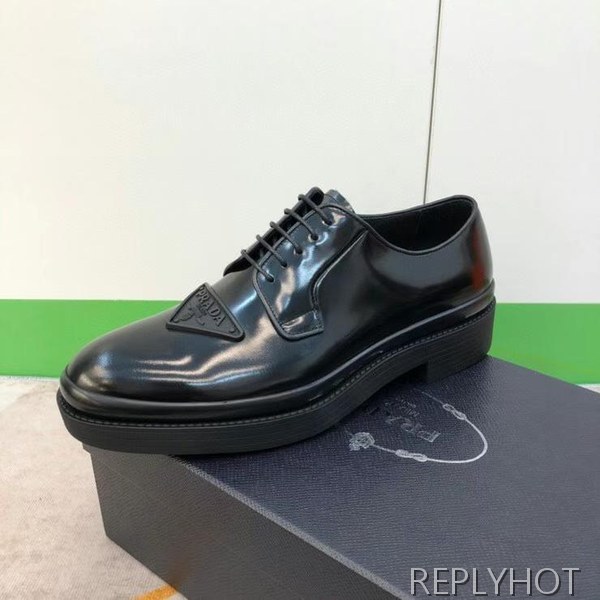 프라다 2022 사피아노 와펜 더비 슈즈 구두 신발