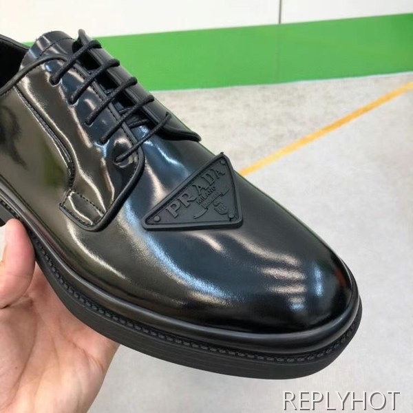 프라다 2022 사피아노 와펜 더비 슈즈 구두 신발