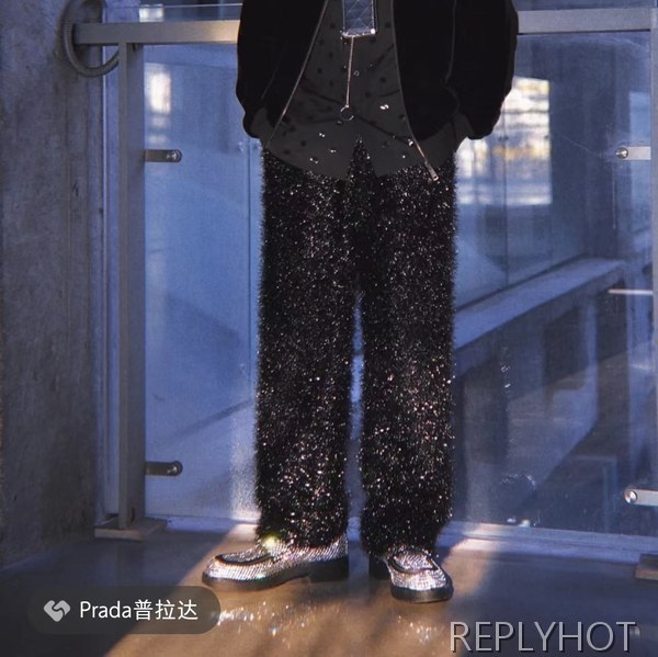 프라다 2022 초콜릿 큐빅 로퍼