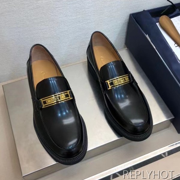 디올 2022 골든 로고 와펜 페니 로퍼