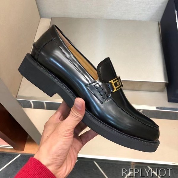 디올 2022 골든 로고 와펜 페니 로퍼