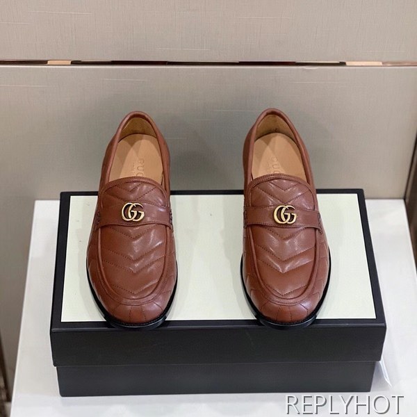 구찌 2021 마몬트로고 v퀄팅 엠보 로퍼