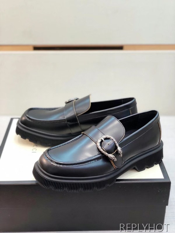 구찌 2021 오버솔 u버클 스트랩 로퍼