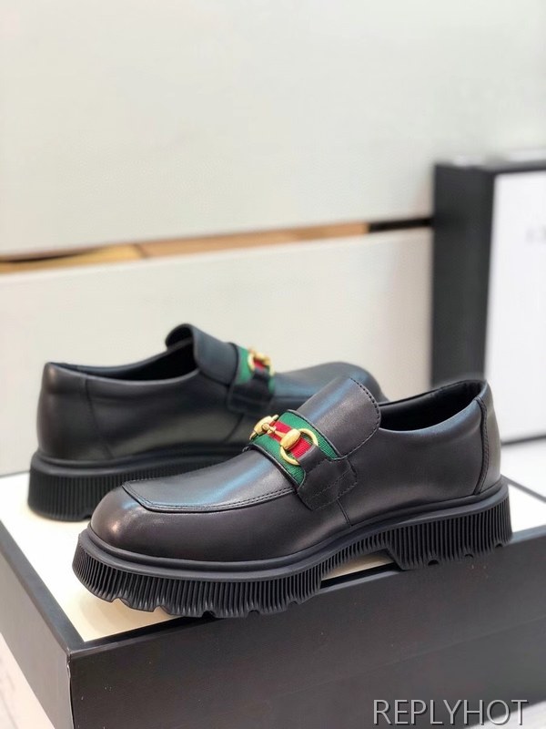 구찌 2021 오버솔 스트라이프 홀스빗 로퍼