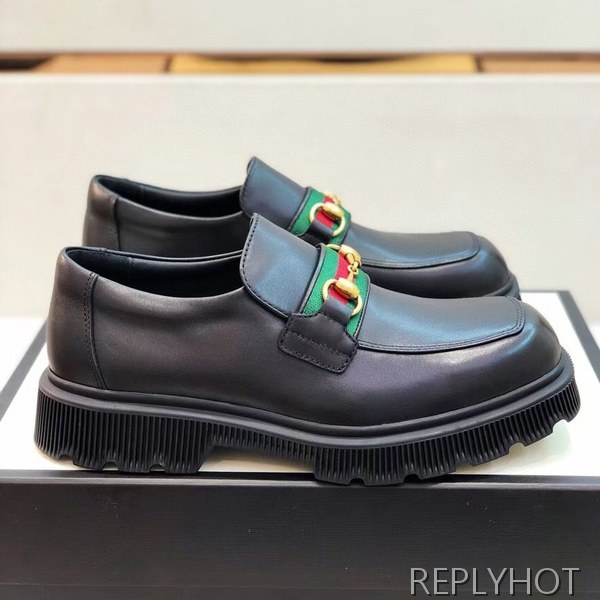 구찌 2021 오버솔 스트라이프 홀스빗 로퍼