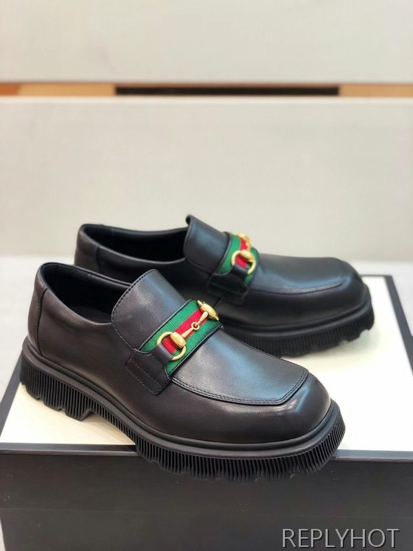 구찌 2021 오버솔 스트라이프 홀스빗 로퍼