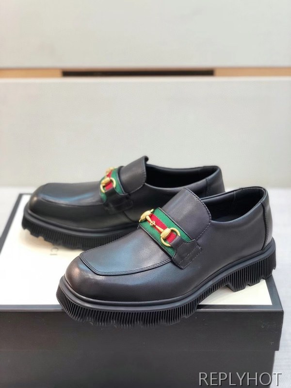 구찌 2021 오버솔 스트라이프 홀스빗 로퍼