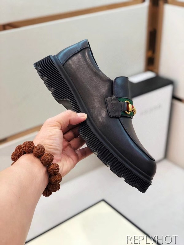 구찌 2021 오버솔 스트라이프 홀스빗 로퍼