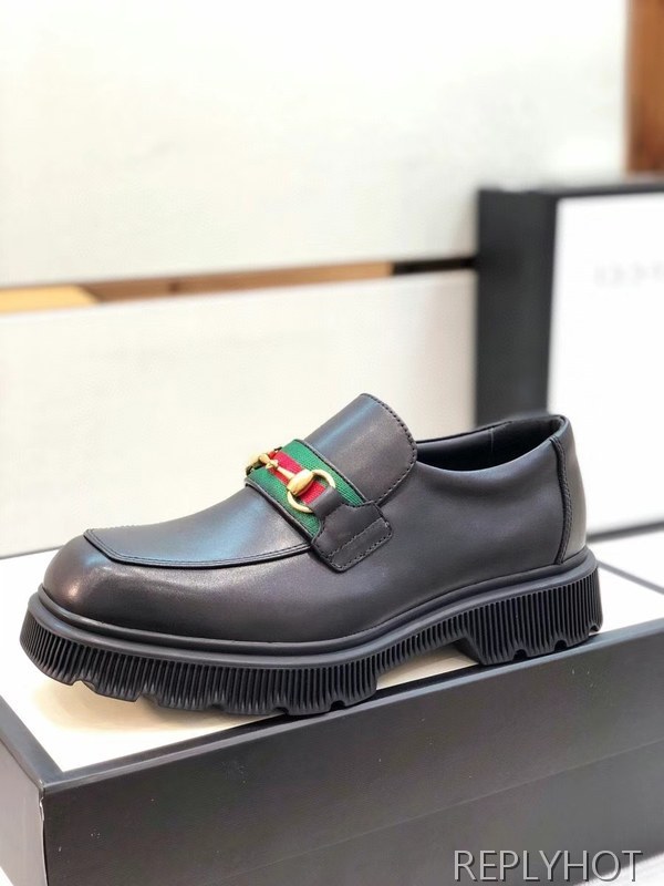 구찌 2021 오버솔 스트라이프 홀스빗 로퍼