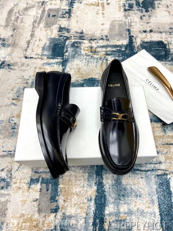 셀린느 2021 트리오페 로고 와펜 페니 로퍼