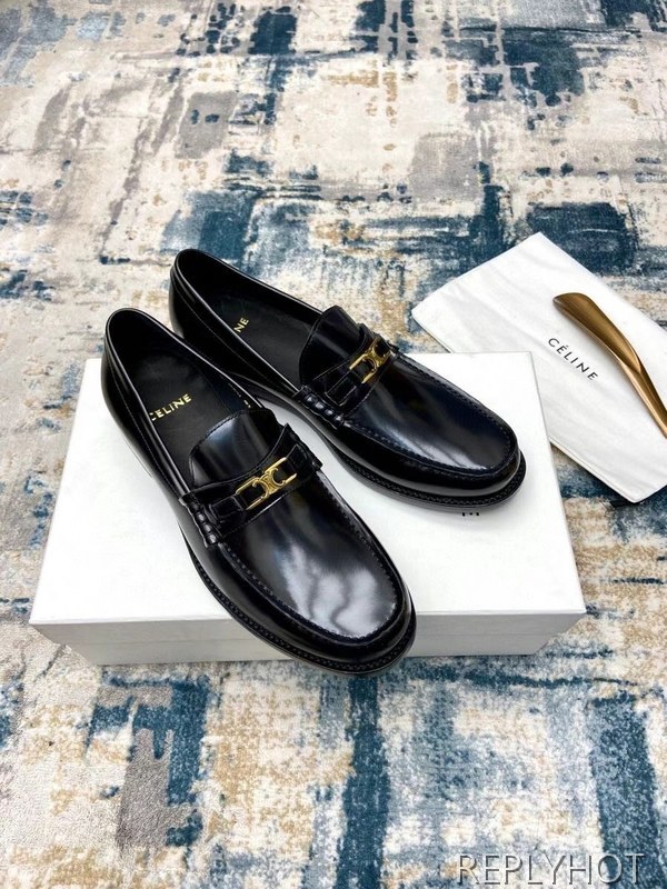 셀린느 2021 트리오페 로고 와펜 페니 로퍼