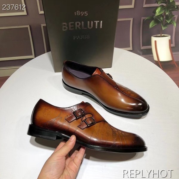 벨루티 2021 스크리토 더블 몽크스트랩 로퍼