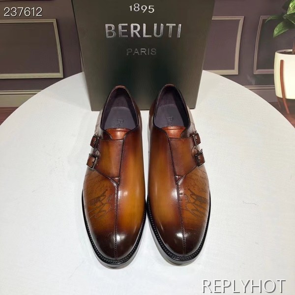 벨루티 2021 스크리토 더블 몽크스트랩 로퍼