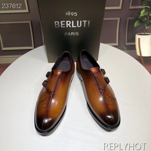 벨루티 2021 스크리토 더블 몽크스트랩 로퍼