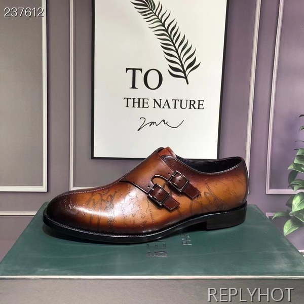 벨루티 2021 스크리토 더블 몽크스트랩 로퍼