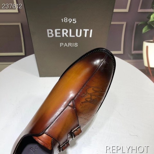 벨루티 2021 스크리토 더블 몽크스트랩 로퍼