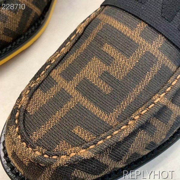 펜디 2021 자카드 로고 밴딩 로퍼