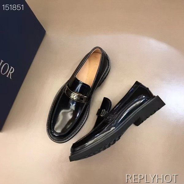 디올 2021 로고 스틸 와펜 페니 로퍼