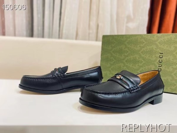 구찌 2021 인터로킹 스트라이프 페니 로퍼