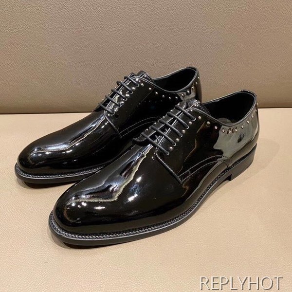 생로랑 2020 스터드파이핑 옥스포드 슈즈