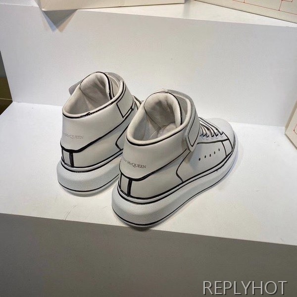 알렉산더맥퀸 2020 스케치 오버솔 하이탑 슈즈