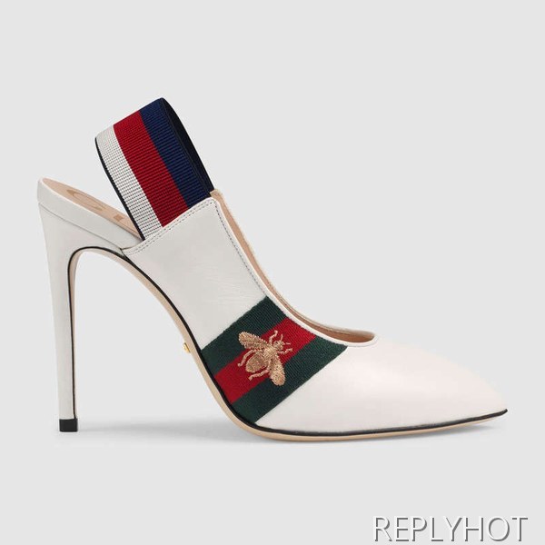 Gucci 구찌 Gucci Leather Web slingback pump 구두 3가지 색상